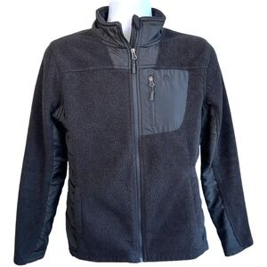 Snozu Mens Performance Fleece Zip‎ Up Jacket Black Size Large Outdoors